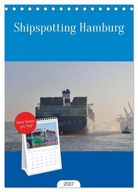 Produktbild: Tischplaner 2027 - Shipspotting Hamburg (A5 Tischkalender zum Aufstellen) CALVENDO