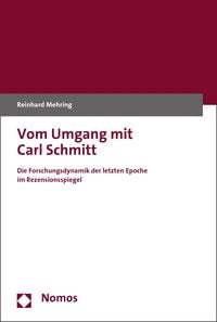 Produktbild: Vom Umgang mit Carl Schmitt