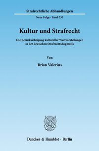 Produktbild: Kultur und Strafrecht.