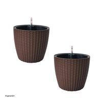 Produktbild: HTI-Living HTI-Living Blumentopf Hydro &Oslash; 21 cm 2er Set Nessa Braun