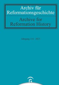 Bild vom Artikel Archiv für Reformationsgeschichte – Aufsatzband vom Autor 