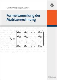 Produktbild: Formelsammlung der Matrizenrechnung