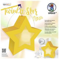 Produktbild: URSUS Laternenzeit Twinkle Star Neon, leuchtgoldgelb