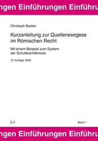 Produktbild: Becker, C: Kurzanleitung zur Quellenexegese im R&ouml;mischen Rec