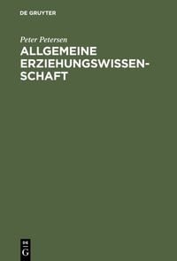 Produktbild: Allgemeine Erziehungswissenschaft