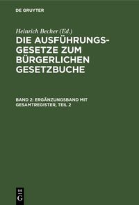 Produktbild: Erg&auml;nzungsband mit Gesamtregister, Teil 2