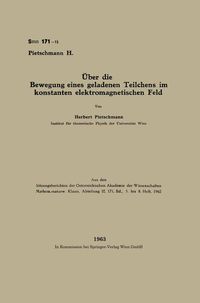Produktbild: &Uuml;ber die Bewegung eines geladenen Teilchens im konstanten elektromagnetischen Feld