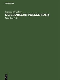 Produktbild: Sizilianische Volkslieder