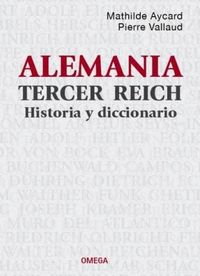 Produktbild: Alemania Tercer Reich : historia y diccionario