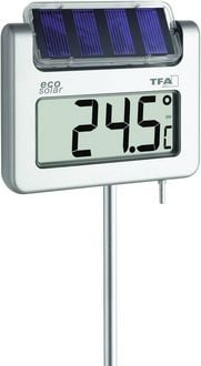 Produktbild: TFA Dostmann Avenue Solar Garten-Thermometer Silber 30.2026