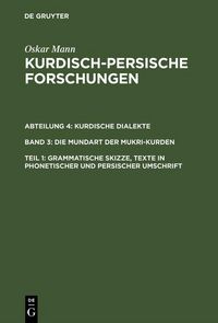 Produktbild: Grammatische Skizze, Texte in phonetischer und persischer Umschrift