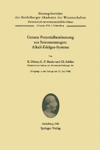 Produktbild: Genaue Potentialbestimmung aus Streumessungen: Alkali-Edelgas-Systeme