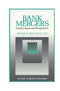 Produktbild: Bank Mergers: Current Issues and Perspectives