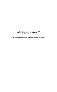 Produktbild: Afrique Assez ?