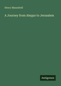 Produktbild: A Journey from Aleppo to Jerusalem