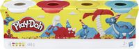 Produktbild: Hasbro B6508EL2 - Play-Doh 4er Pack Knete Grundfarben, blau/gelb/rot/wei&szlig;