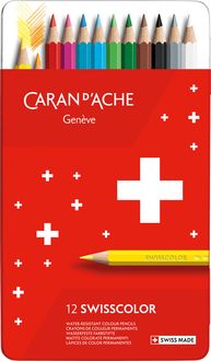 Produktbild: CARAN D'ACHE Farbstifte Swisscolor(TM), 12 Farben