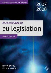Produktbild: Core Statutes on EU Legislation 2007-08