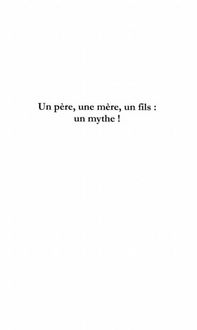 Produktbild: Un pereune mere un fils: un mythe