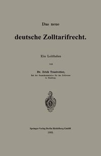 Produktbild: Das neue deutsche Zolltarifrecht
