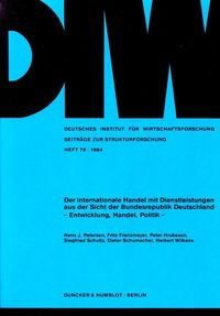 Produktbild: Der internationale Handel mit Dienstleistungen aus der Sicht der Bundesrepublik Deutschland.
