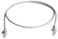 Produktbild: Teleg&auml;rtner 100008044 RJ45 Patchkabel CAT 6 1.0 m Grau Flammwidrig, mit Knickschutzt&uuml;lle 1 St.