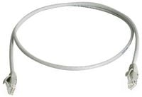 Produktbild: Teleg&auml;rtner 100008048 RJ45 Patchkabel CAT 6 0.5 m Grau Flammwidrig, mit Knickschutzt&uuml;lle 1 St.