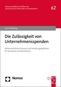Produktbild: Die Zul&auml;ssigkeit von Unternehmensspenden