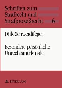 Produktbild: Besondere pers&ouml;nliche Unrechtsmerkmale