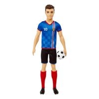 Produktbild: Ken Fu&szlig;ballspieler-Puppe, kurze Haare, Trikot mit der Nummer 10, Fu&szlig;ball, Stol