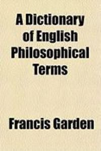 Produktbild: A Dictionary of English Philosophical Terms