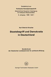Produktbild: Staatsbegriff und Demokratie in Deutschland