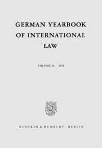 Produktbild: German Yearbook of International Law - Jahrbuch f&uuml;r Internationales Recht.
