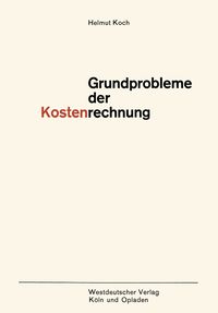Produktbild: Grundprobleme der Kostenrechnung