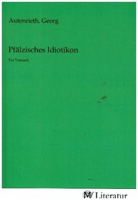 Produktbild: Pf&auml;lzisches Idiotikon