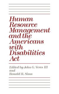 Produktbild: Human Resource Management and the Americans with Disabilities ACT