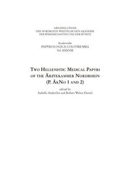 Produktbild: Two Hellenistic Medical Papyri of the &Auml;rztekammer Nordrhein