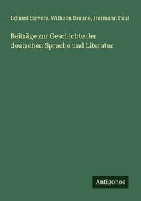 Produktbild: Beitr&auml;ge zur Geschichte der deutschen Sprache und Literatur