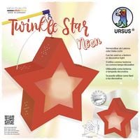 Produktbild: URSUS Laternenzeit Twinkle Star Neon, leuchtrot