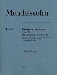 Bild vom Artikel Mendelssohn Bartholdy, Felix - Romance sans paroles op. 109 vom Autor Felix Mendelssohn Bartholdy