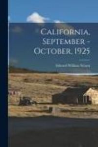 Produktbild: California, September - October, 1925