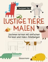 Produktbild: Lustige Tiere malen - Zeichnen lernen mit einfachen Formen und Online-Tutorials