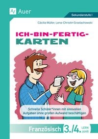 Produktbild: Ich-bin-fertig-Karten Franz&ouml;sisch Lernjahr 3-4