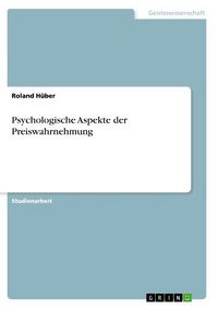 Produktbild: Psychologische Aspekte der Preiswahrnehmung