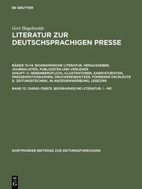 Produktbild: 124563-136875. Biographische Literatur. I - Me