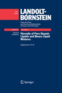 Produktbild: Viscosity of Pure Organic Liquids and Binary Liquid Mixtures