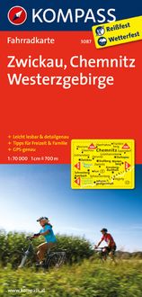 Bild vom Artikel KOMPASS Fahrradkarte 3087 Zwickau - Chemnitz - Westerzgebirge 1:70.000 vom Autor Kompass-Karten GmbH