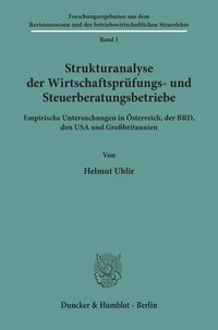 Produktbild: Strukturanalyse der Wirtschaftspr&uuml;fungs- und Steuerberatungsbetriebe.