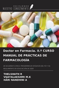 Produktbild: Doctor en Farmacia. II.&ordm; CURSO MANUAL DE PR&Aacute;CTICAS DE FARMACOLOG&Iacute;A