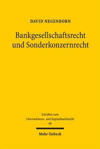 Produktbild: Bankgesellschaftsrecht und Sonderkonzernrecht